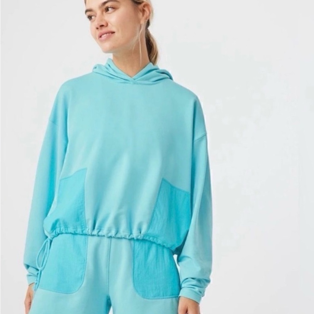 Outdoor Voices blue lightweight hoodie